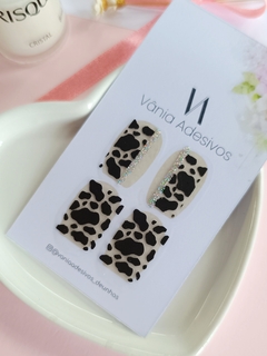 Animal printar vaquinha com glitter