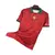 Camisa masculina vermelha da seleção de Portugal edição especial 24/25 com gola verde e padrão de mosaicos