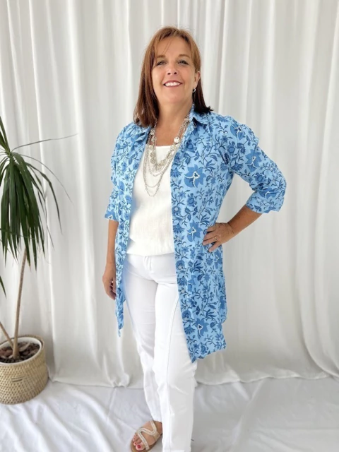 VESTIDO CAMISERO FLORA - comprar online