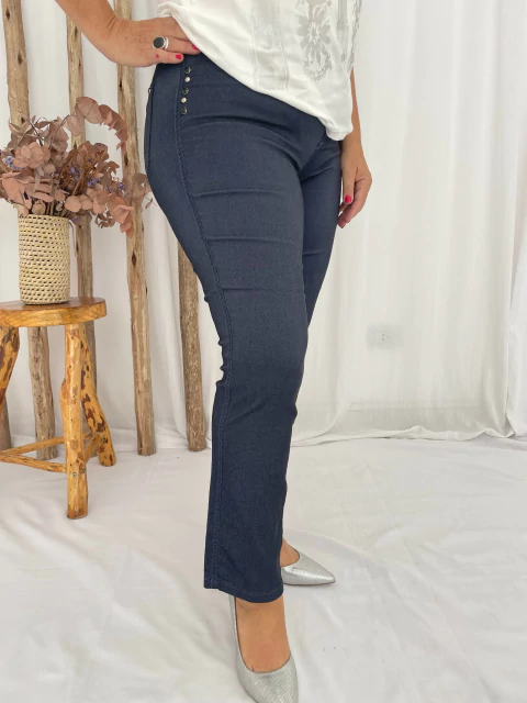 PANTALÓN DE BENGALINA AMUR AZUL (talle 36)