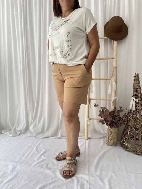 BERMUDA NICE Beige - comprar online