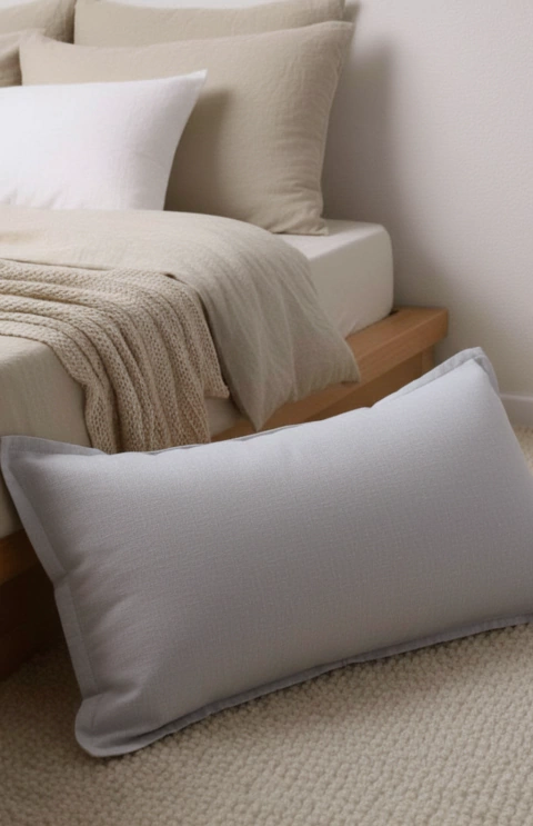 FUNDA ALMOHADÓN GRIS 95 X 55