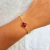 Pulseira trevo inspiração multi vermelho rubi - loja online