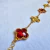 Imagem do Pulseira trevo inspiração multi vermelho rubi