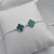 Pulseira trevo inspiração mini verde militar