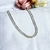 Choker riviera zircônias baguete cristal