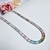 Choker riviera zircônias baguete coloridas