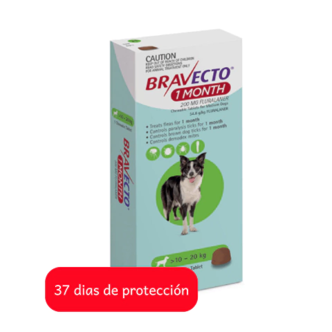 Bravecto para perros de 10 a 20 kg - 37 días de protección