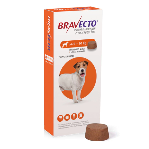 Bravecto 4.5 a 10 kg: Control de garrapatas y pulgas - comprar en línea