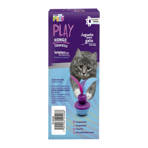 Juguete Interactivo Hongo Travieso con Catnip para Gato Play Fancy Pets