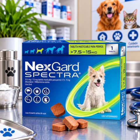 Nexgard Spectra para perros de 7.6 a 15kg - 1 tableta