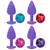 PLUG ANAL P AVELUDADO ROXO COM PEDRA VERMELHA - comprar online
