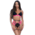 CONJUNTO LUDI ROSA NEON COM CINTA LIGA SEM BOJO PATITEX