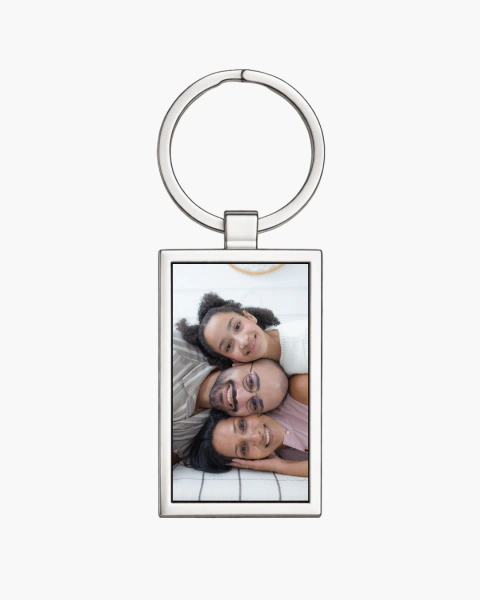 Chaveiro Personalizado Retangular - Aço Inox (COLORIDO)