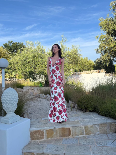 Red Flowers DRESS - comprar online