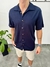 Camisa de lino (Azul)