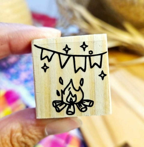 Carimbo Fogueira 3x3cm