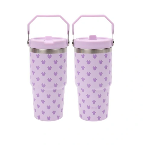 VASO TÉRMICO DISNEY MINNIE LILA C/BOCA REBATIBLE 600 ML