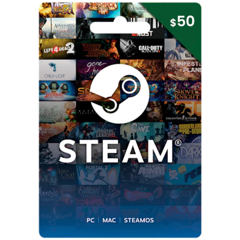 Steam Gift Card Digital 50 USD (Todas las regiones en USD) - comprar online