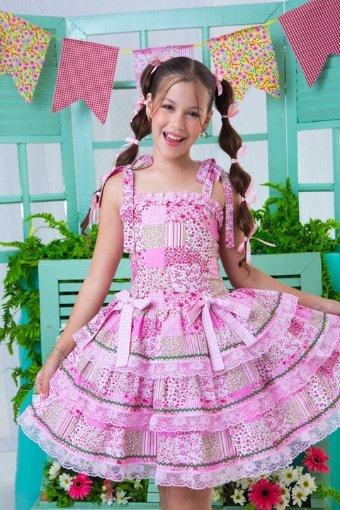 Vestido Margarida Rosa