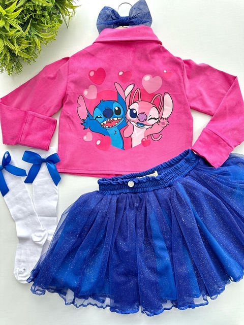 Look Stitch Pink e Azul