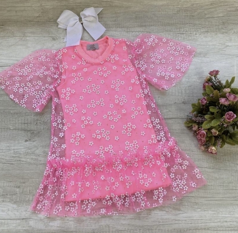 Vestilo em tule Margaridas