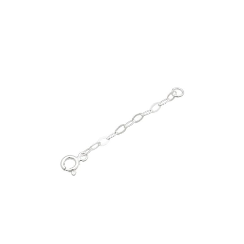 Extensor para colares e pulseiras em prata 925, perfeito para deixar aquela corrente justinha mais folgada, ou transformar sua choker preferida em um colar maior! Nosso extensor de Prata 925 tem 4 cm e é uma solução muito simples para não deixar de usar a