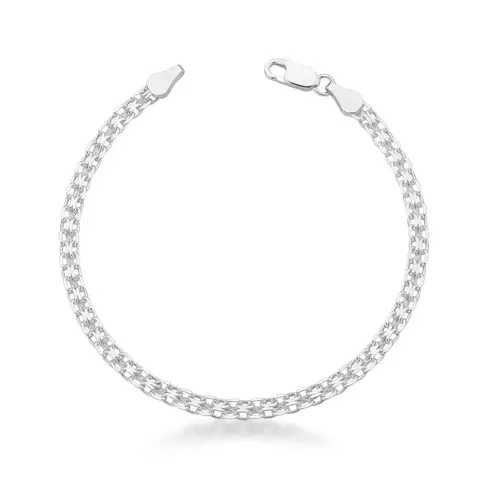 Pulseira Bismark 2mm em prata 925 esteira Lionvert Joias