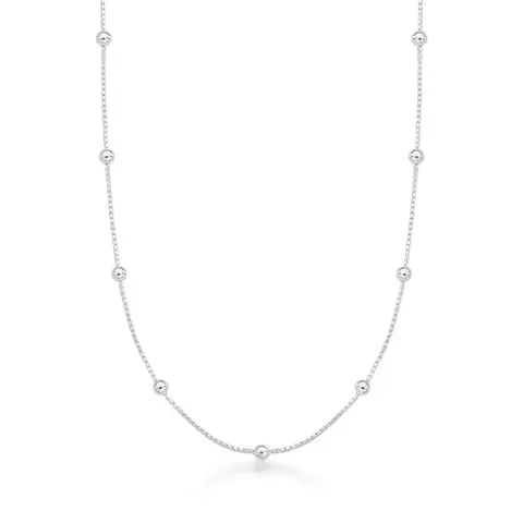 Corrente de prata veneziana com bolinhas. Elegante e delicada.