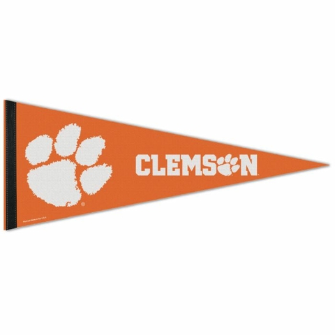 Flâmula CLG Clemson Tigers Premium Pennant 12" X 30" - Grande