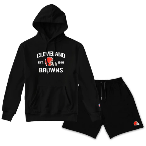 Conjunto Moletom Blackline + Bermuda Team Logo NFL Cleveland Browns Sport America - comprar online
