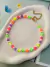 Colares choker de pérolas com miçangas Neon Candy colors