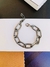 Pulseiras banhadas Unissex pulseiras masculinas elos quadrados Ouro e Ródio Negro - loja online