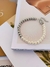Pulseira de pérolas duo miçangas banhado a prata na internet