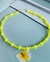 Colar de miçangas amarelo neon choker colorido para o Verão - Dondocas