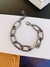 Pulseiras banhadas Unissex pulseiras masculinas elos quadrados Ouro e Ródio Negro - comprar online