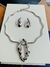 Conjunto de Brinco e Colar Aro ondulado martelado folheado na internet