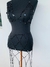 Bodychain Top e Saia de correntes com moedas Preto Festival - comprar online