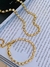 Conjunto Kit de colar e pulseira Strass G folheado a Ouro