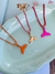 Colares veneziana colorida Rosa Pink Laranja rabo de sereia - comprar online
