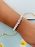Pulseiras personalizadas Macramê com perolas pulseira com nome em miçangas - comprar online