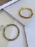 Semi Joia Pulseiras Unissex Maxi veneziana quadrada Ouro e Prata
