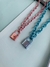 Colares colorido banhado azul e rosa com cadeado candy color - loja online