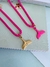 Imagem do Colares choker Rosa Pink com Calda de Sereia banhada Verão