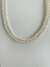 Colares choker colar de pérolas duplo banhado ouro e prata - comprar online