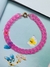 Colares em Acrilico Rosa Pink Barbie com mosquetão Boia Candy Colors - comprar online