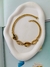 Imagem do Colares choker Banhado Búzios dourados cravejado de Zircônia