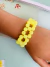 Pulseira Tornozeleira de miçangas amarelas tendência verão