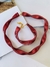 Conjunto banhado cherry cereja vermelho tendencia inverno colar e pulseira trançado Choker na internet
