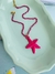 Colares choker Rosa Pink com estrela do Mar Praia Verão - loja online
